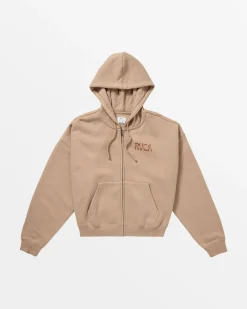 RVCA COURT ZIP HOODIE Warm Taupe Best