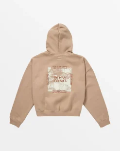 RVCA COURT ZIP HOODIE Warm Taupe Best
