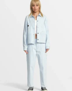 RVCA DAYSHIFT CORDUROY PANTS Blue Hickory New