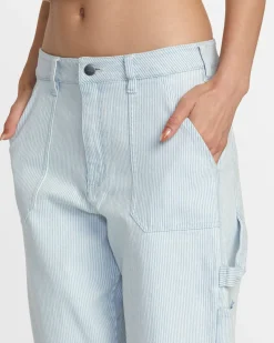 RVCA DAYSHIFT CORDUROY PANTS Blue Hickory New