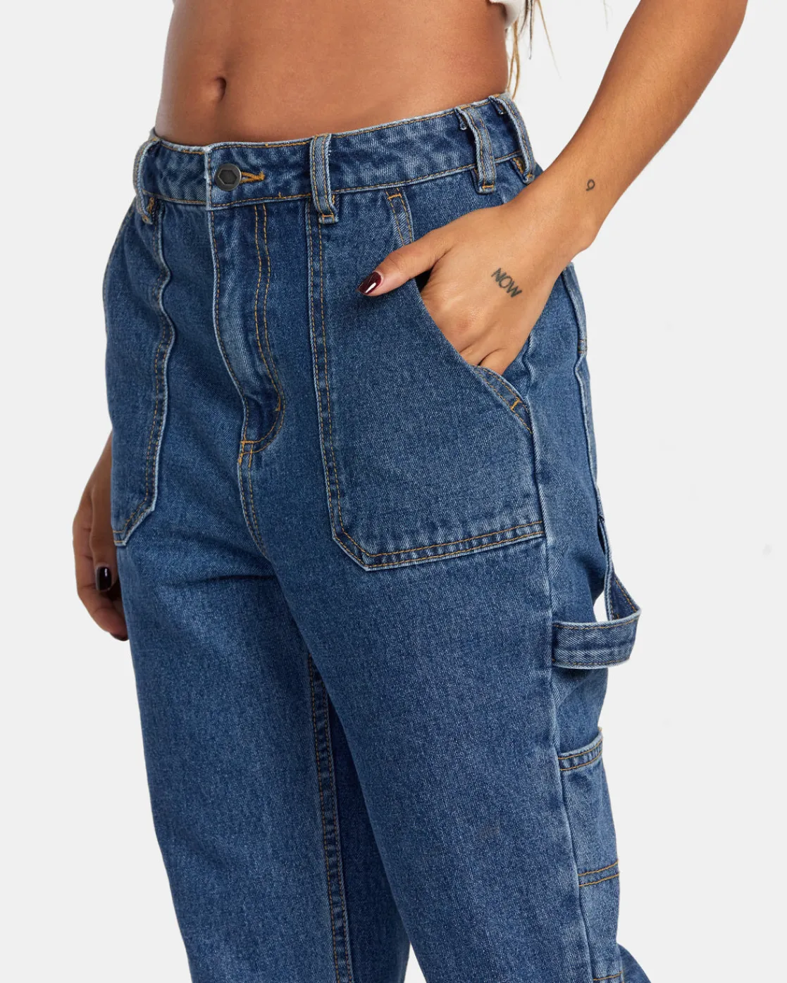 RVCA DAYSHIFT JEANS Blue Rinse Hot