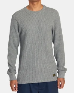 RVCA DAYSHIFT LONG SLEEVE THERMAL SHIRT Grey Noise