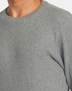 RVCA DAYSHIFT LONG SLEEVE THERMAL SHIRT Grey Noise