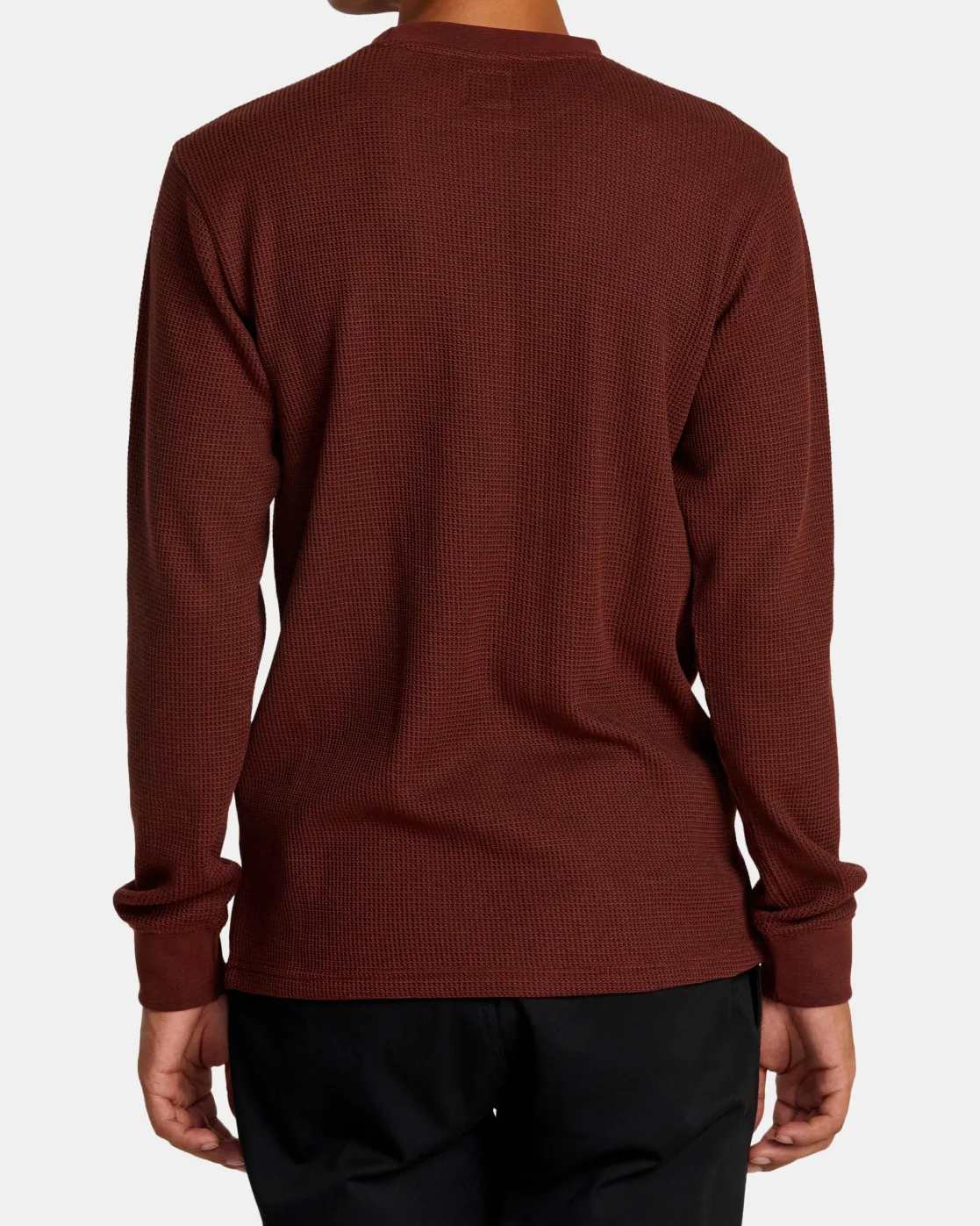 RVCA DAYSHIFT LONG SLEEVE THERMAL SHIRT Red Earth New