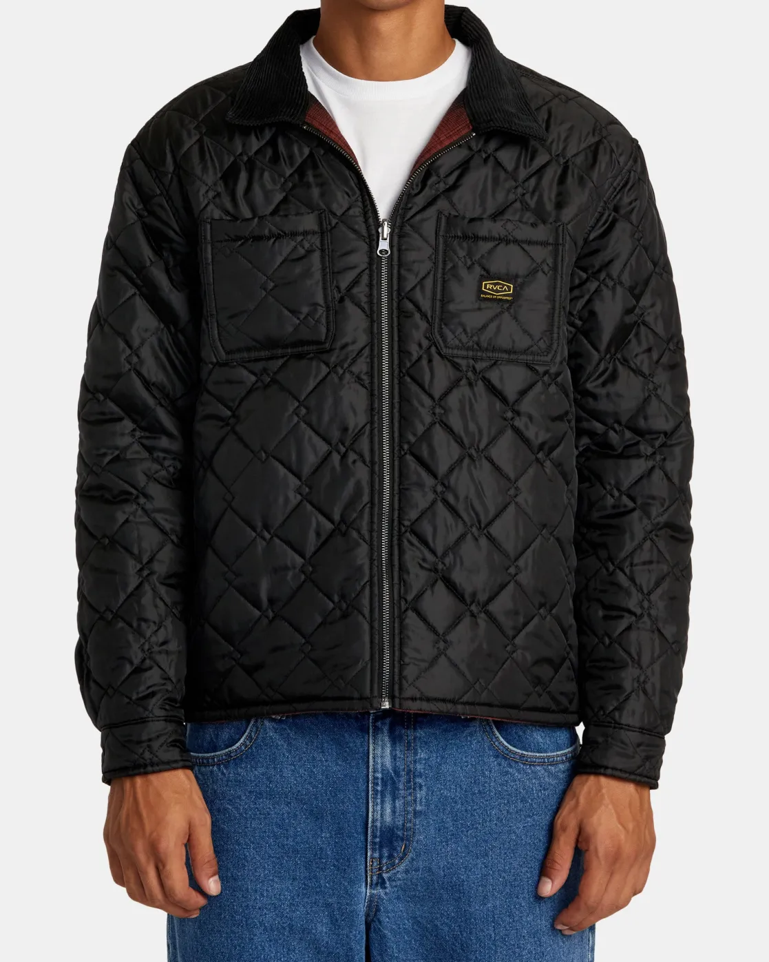 RVCA DAYSHIFT REVERSIBLE JACKET Red/Black New