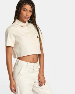 RVCA DAYSHIFT SHORT SLEEVE SHIRT Latte Outlet