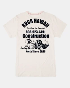 RVCA DIG DEEP TEE Antique White Clearance