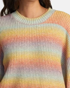 RVCA DIP IN PULLOVER SWEATER Sky High New