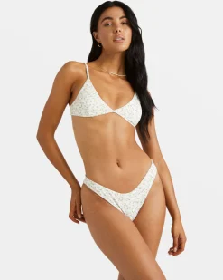 RVCA DITSY RIB MEDIUM FRENCH BIKINI BOTTOMS Whisper White Best