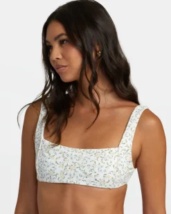 RVCA DITSY TANK BIKINI TOP Whisper White Outlet