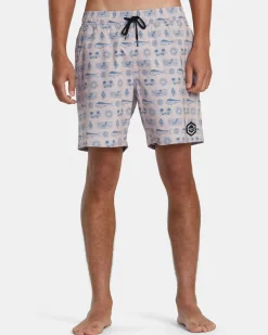 RVCA DORADO ELASTIC WAIST BOARDSHORTS 17'' Pale Mauve Sale