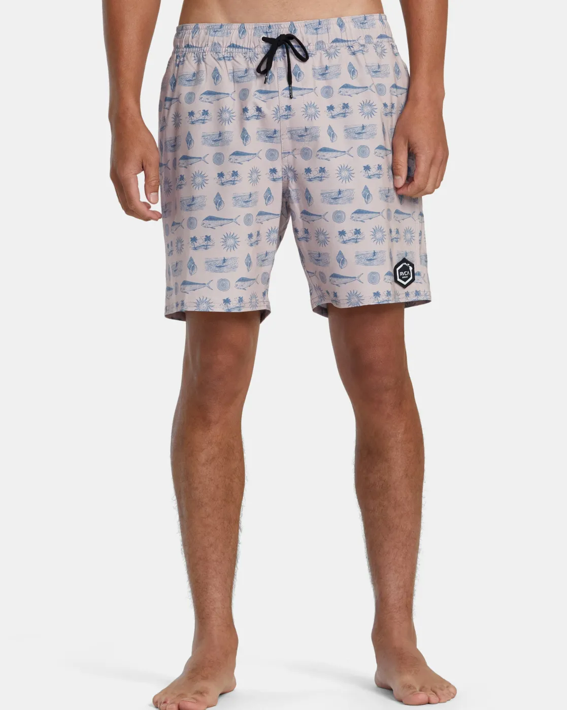 RVCA DORADO ELASTIC WAIST BOARDSHORTS 17'' Pale Mauve Sale