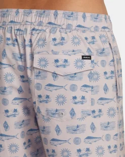 RVCA DORADO ELASTIC WAIST BOARDSHORTS 17'' Pale Mauve Sale