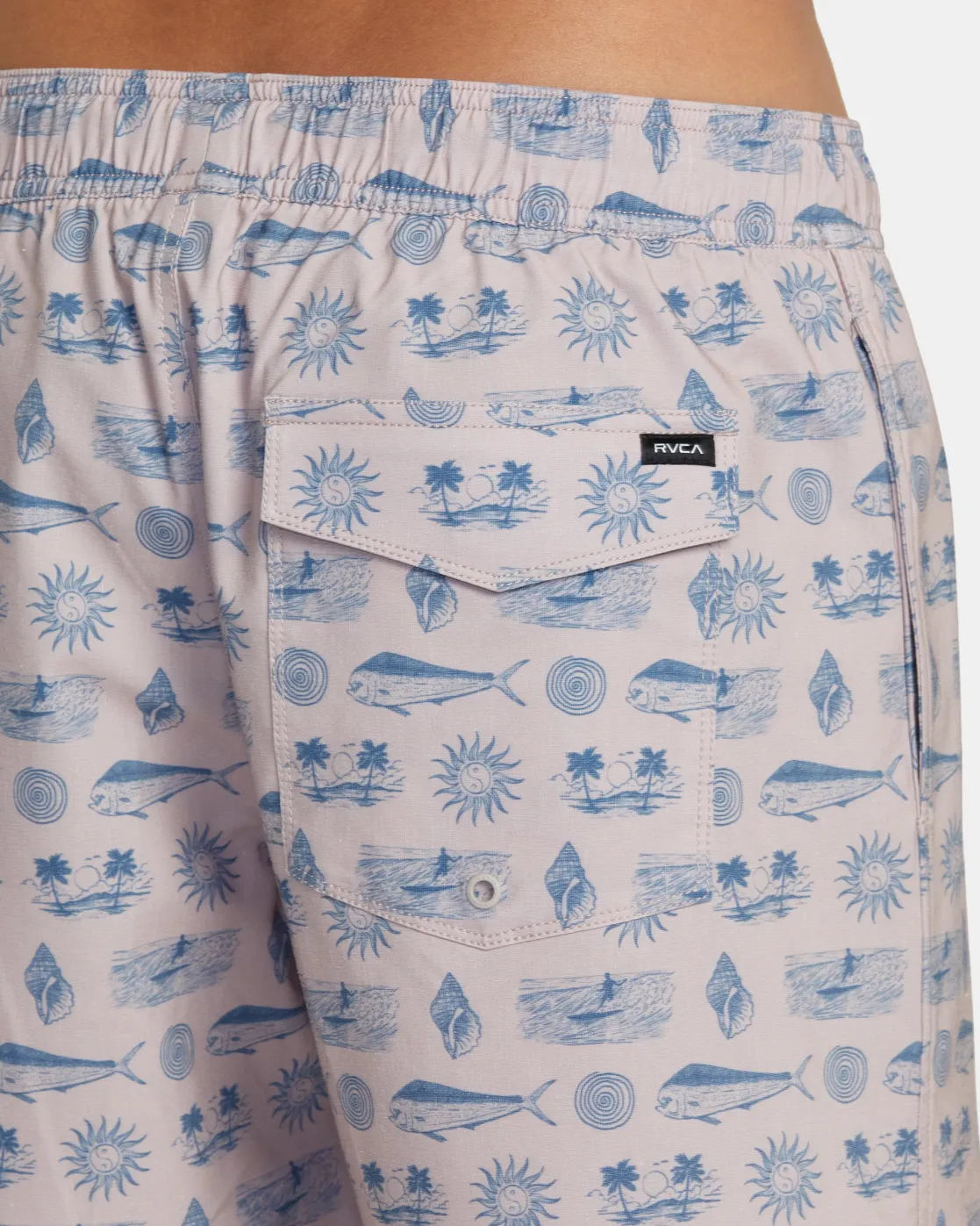 RVCA DORADO ELASTIC WAIST BOARDSHORTS 17'' Pale Mauve Sale