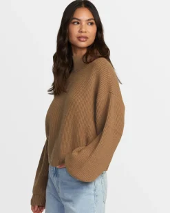 RVCA DREAM CYCLE TURTLENECK SWEATER Ermine Hot