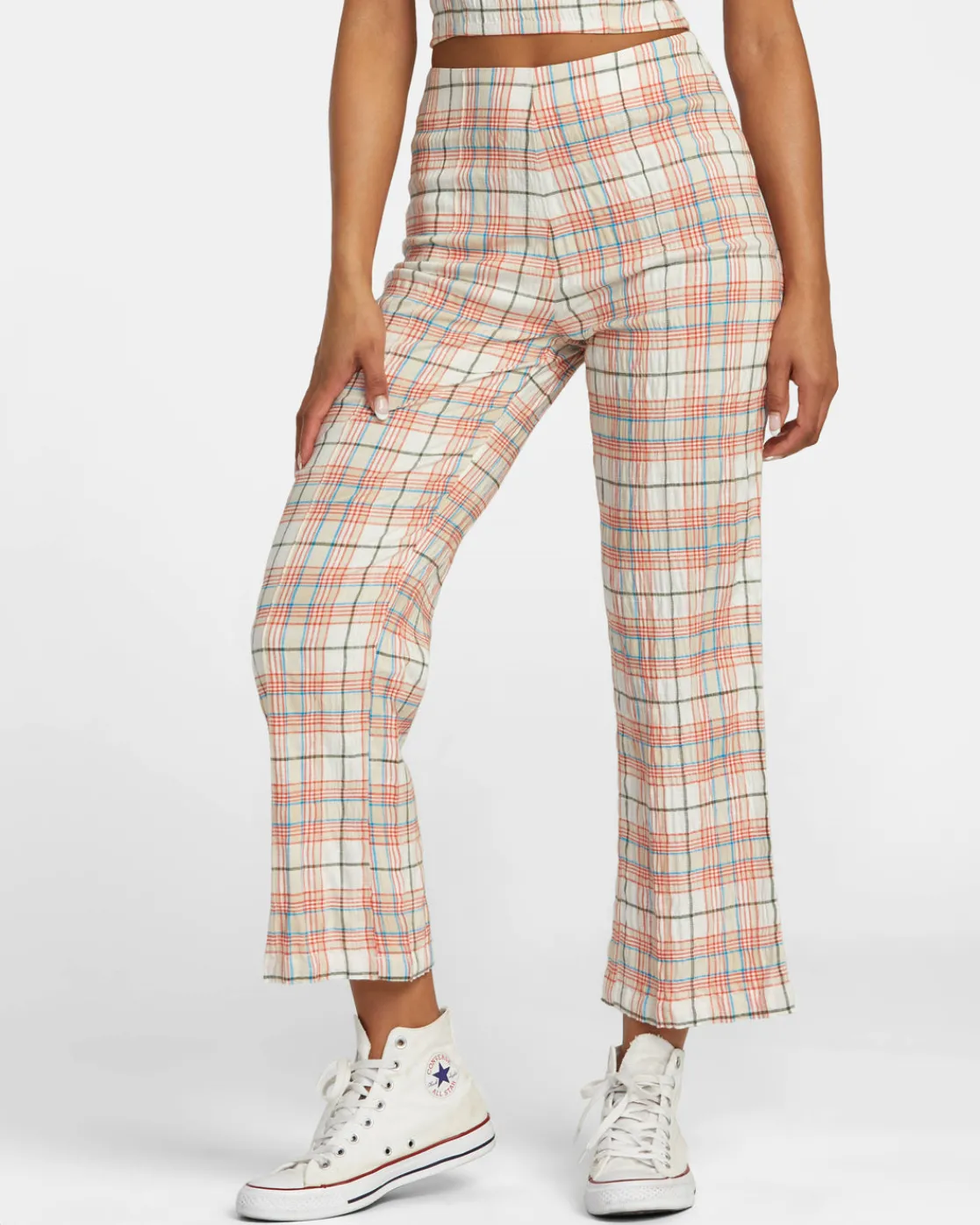 RVCA DRIP HIGH-WAISTED PANTS Cloud Best