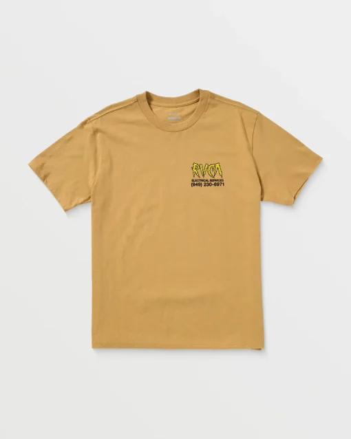 RVCA ELECTRICAL SERVICES SHORT SLEEVE TEE Antelope