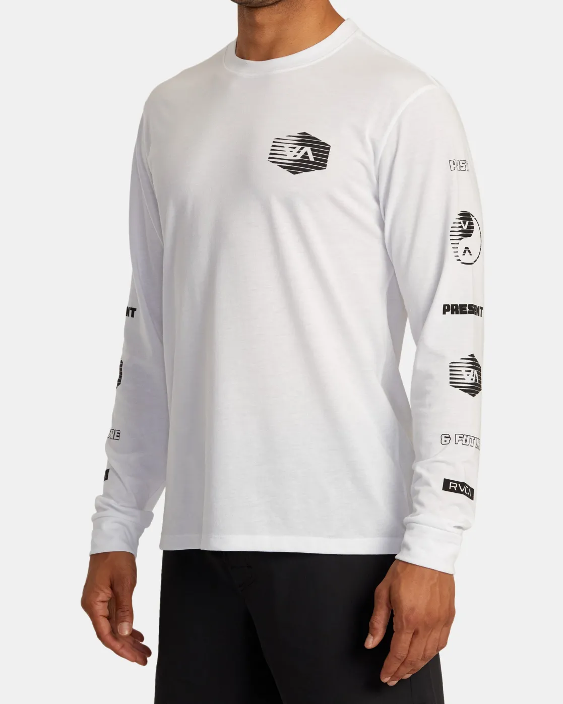 RVCA ELEMENT STREAK LONG SLEEVE TEE White Clearance