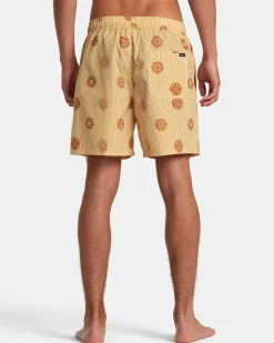 RVCA ENDLESS 17" ELASTIC WAIST SHORTS Gold Discount