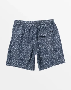 RVCA ESCAPE ELASTIC WAIST CHAMBRAY SHORTS Washed Indigo Discount
