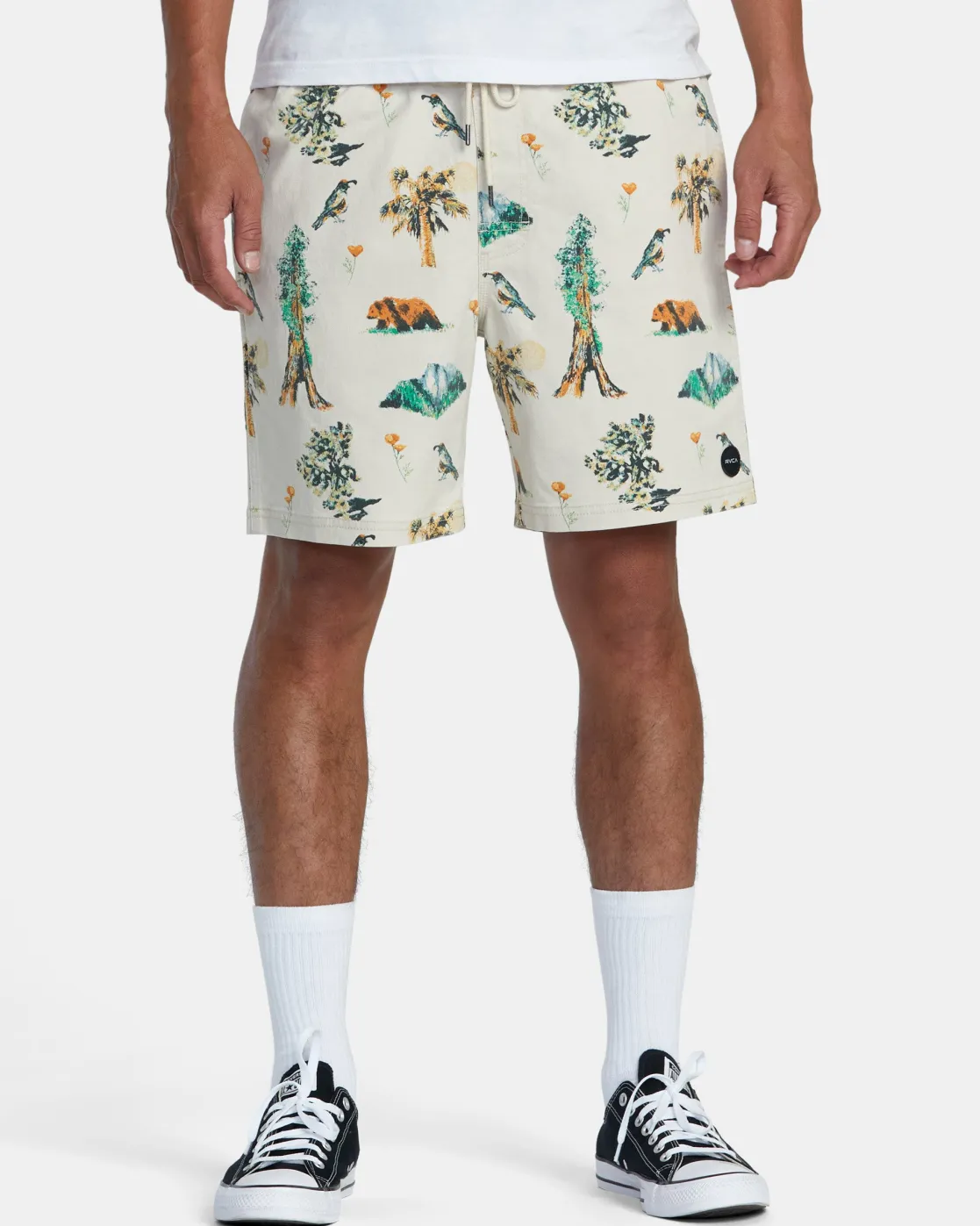 RVCA ESCAPE PRINT 17" SHORTS Latte