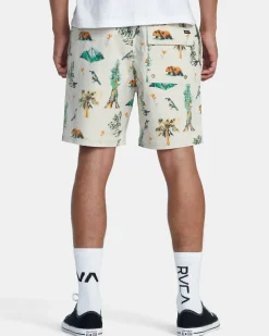 RVCA ESCAPE PRINT 17" SHORTS Latte