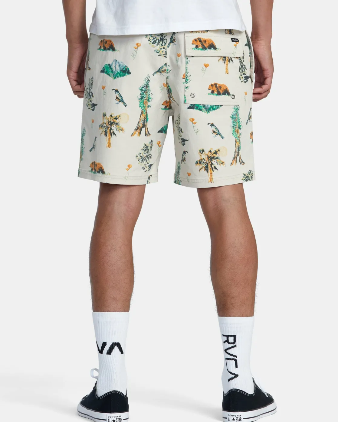 RVCA ESCAPE PRINT 17" SHORTS Latte