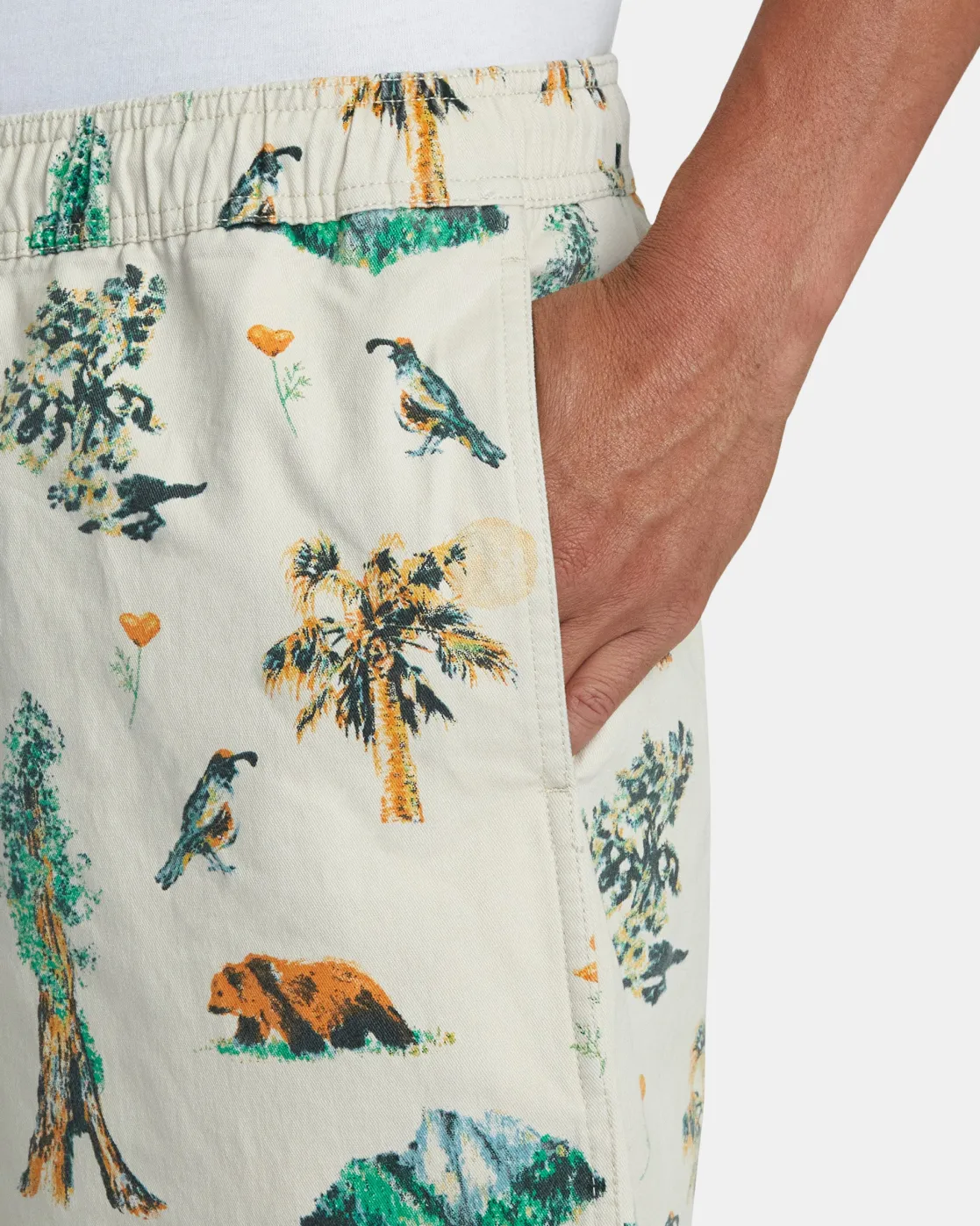 RVCA ESCAPE PRINT 17" SHORTS Latte