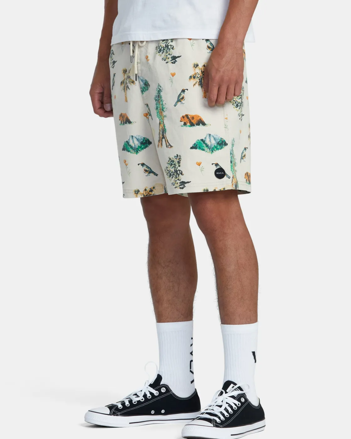 RVCA ESCAPE PRINT 17" SHORTS Latte