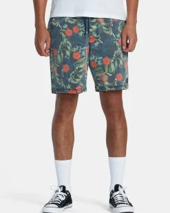 RVCA ESCAPE PRINT 17" SHORTS Moody Blue Outlet