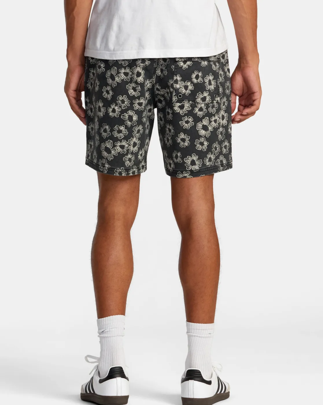 RVCA ESCAPE PRINT 17" SHORTS Black Floral New