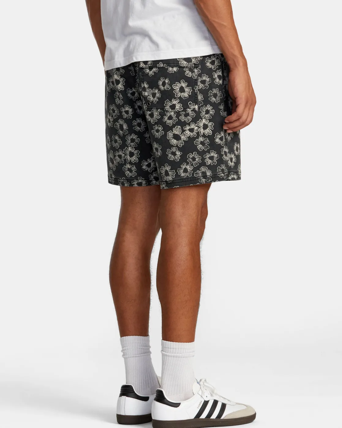 RVCA ESCAPE PRINT 17" SHORTS Black Floral New