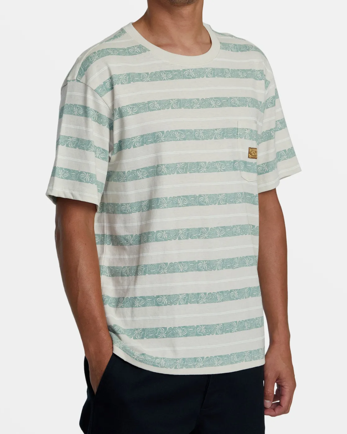 RVCA EXOTICA CREW TEE Latte Clearance