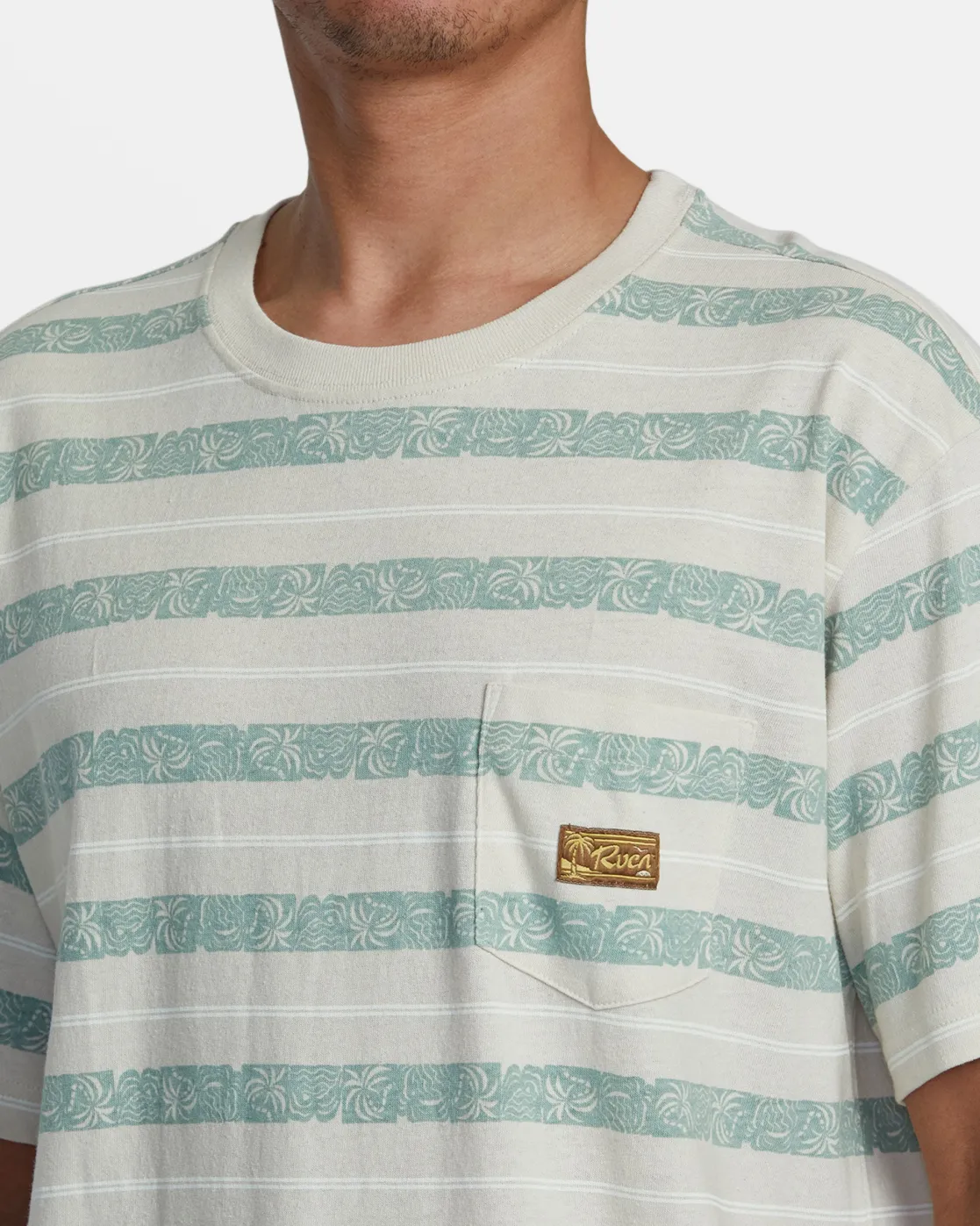 RVCA EXOTICA CREW TEE Latte Clearance