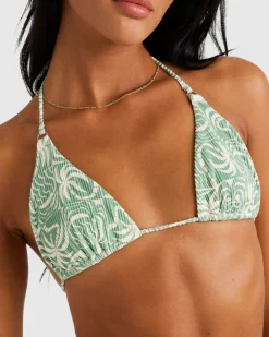 RVCA EXOTICA HALTER SLIDE TRI Granite Green Hot