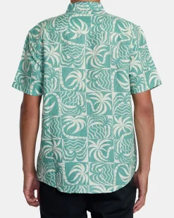 RVCA EXOTICA SHORT SLEEVE SHIRT Granite Green Best