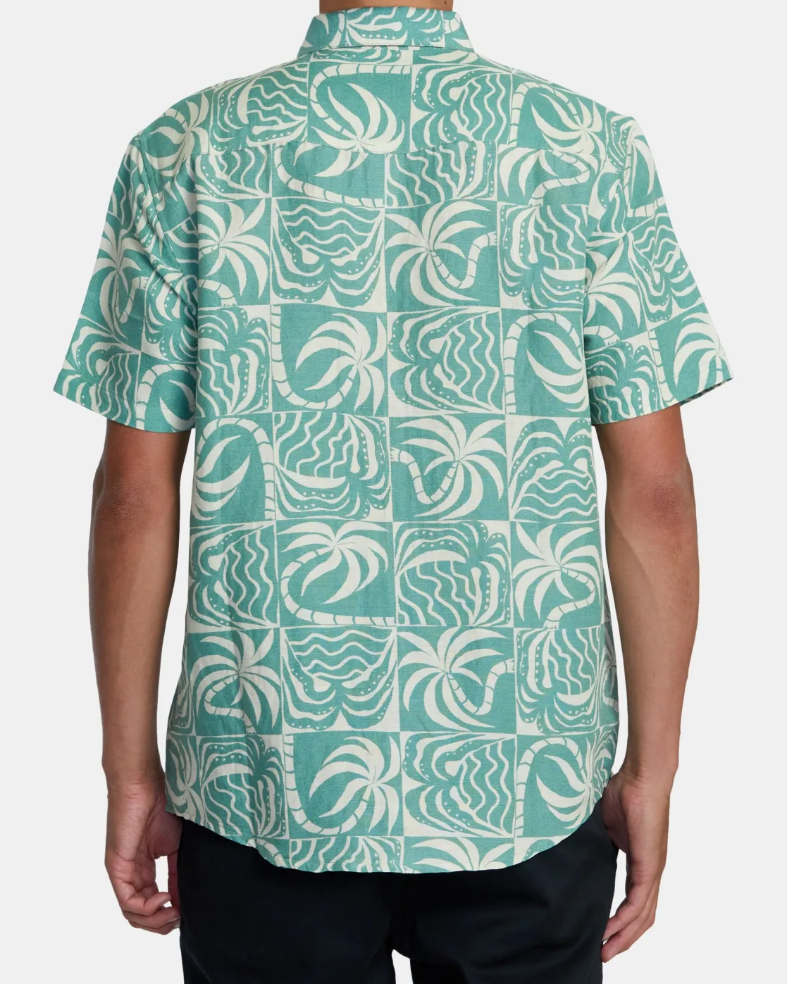 RVCA EXOTICA SHORT SLEEVE SHIRT Granite Green Best