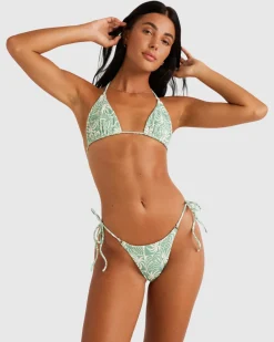 RVCA EXOTICA SKIMPY TIE SIDE Granite Green Hot