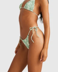 RVCA EXOTICA SKIMPY TIE SIDE Granite Green Hot