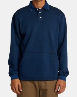 RVCA FAIRFAX FLEECE PULLOVER Indigo New