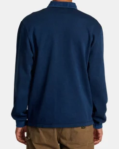 RVCA FAIRFAX FLEECE PULLOVER Indigo New
