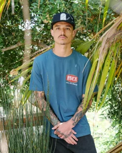 RVCA FLIGHT PATH TEE Duck Blue