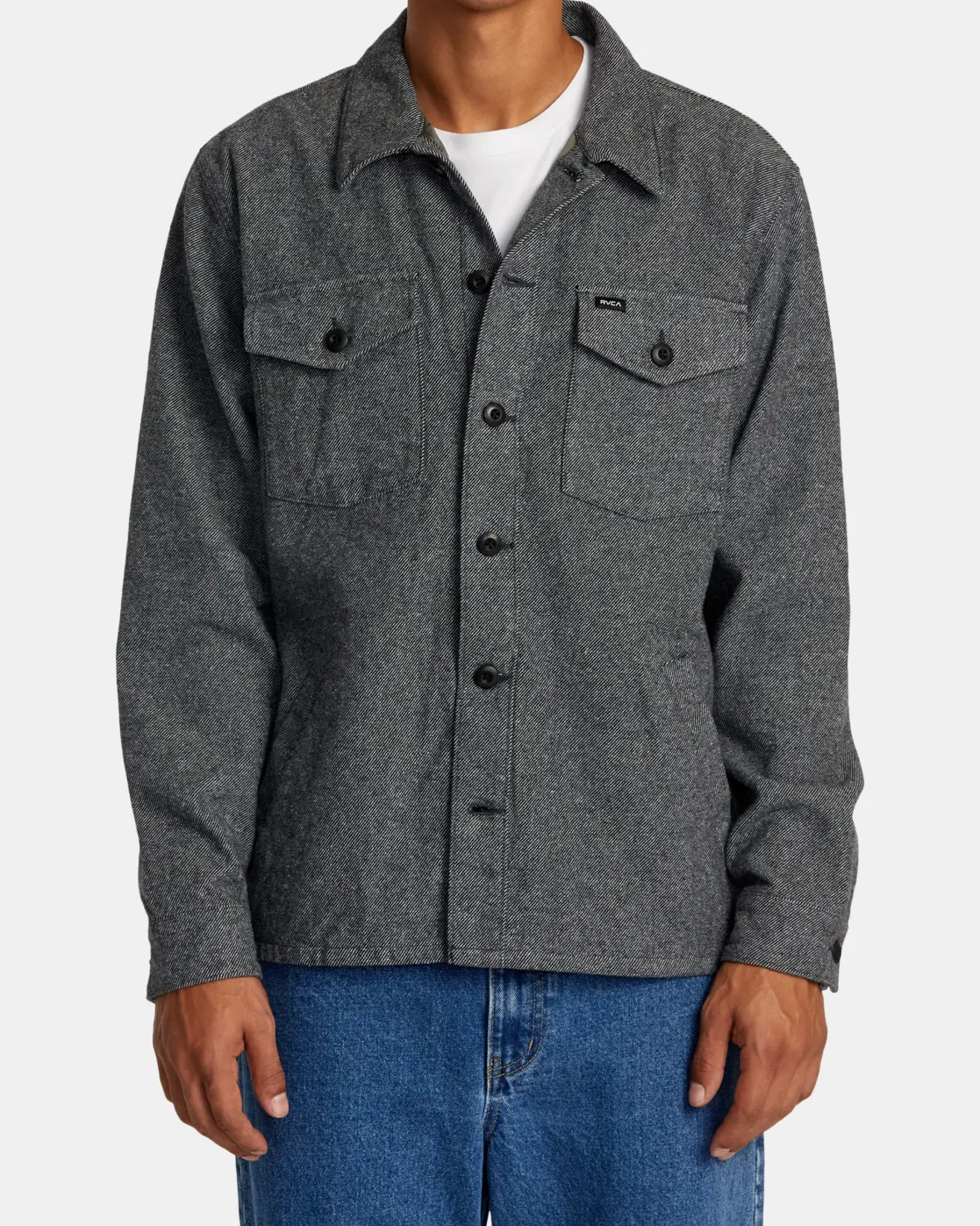 RVCA FLIGHT RISK SHIRT JACKET Smoke Heather Hot