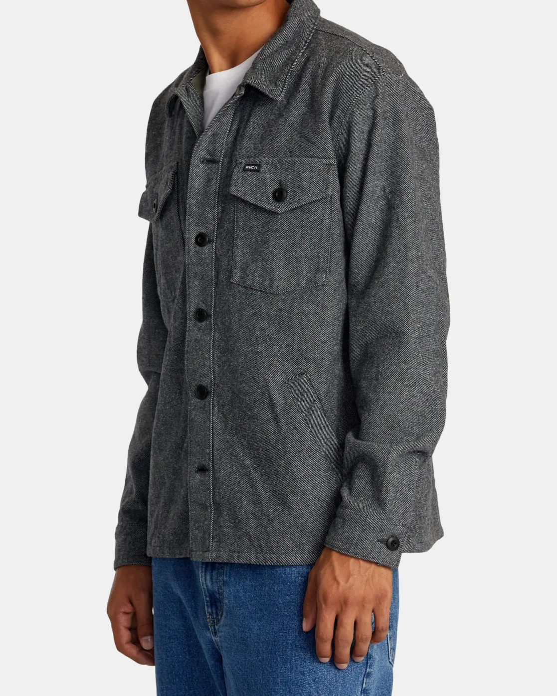 RVCA FLIGHT RISK SHIRT JACKET Smoke Heather Hot