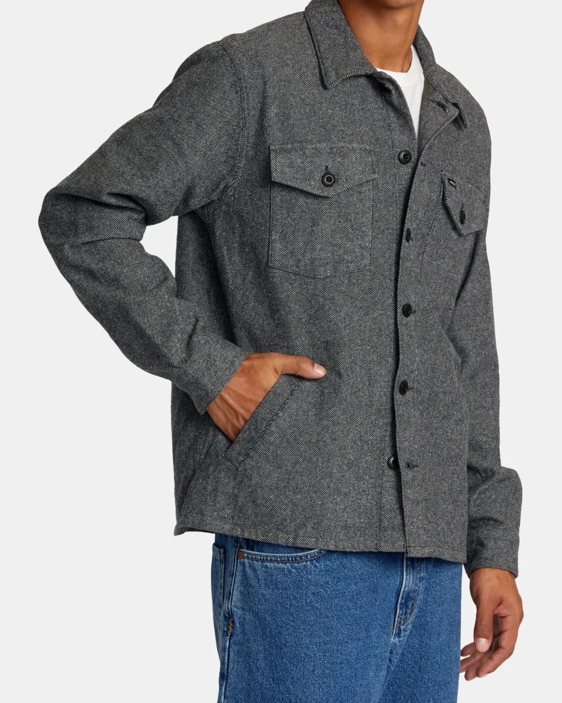 RVCA FLIGHT RISK SHIRT JACKET Smoke Heather Hot