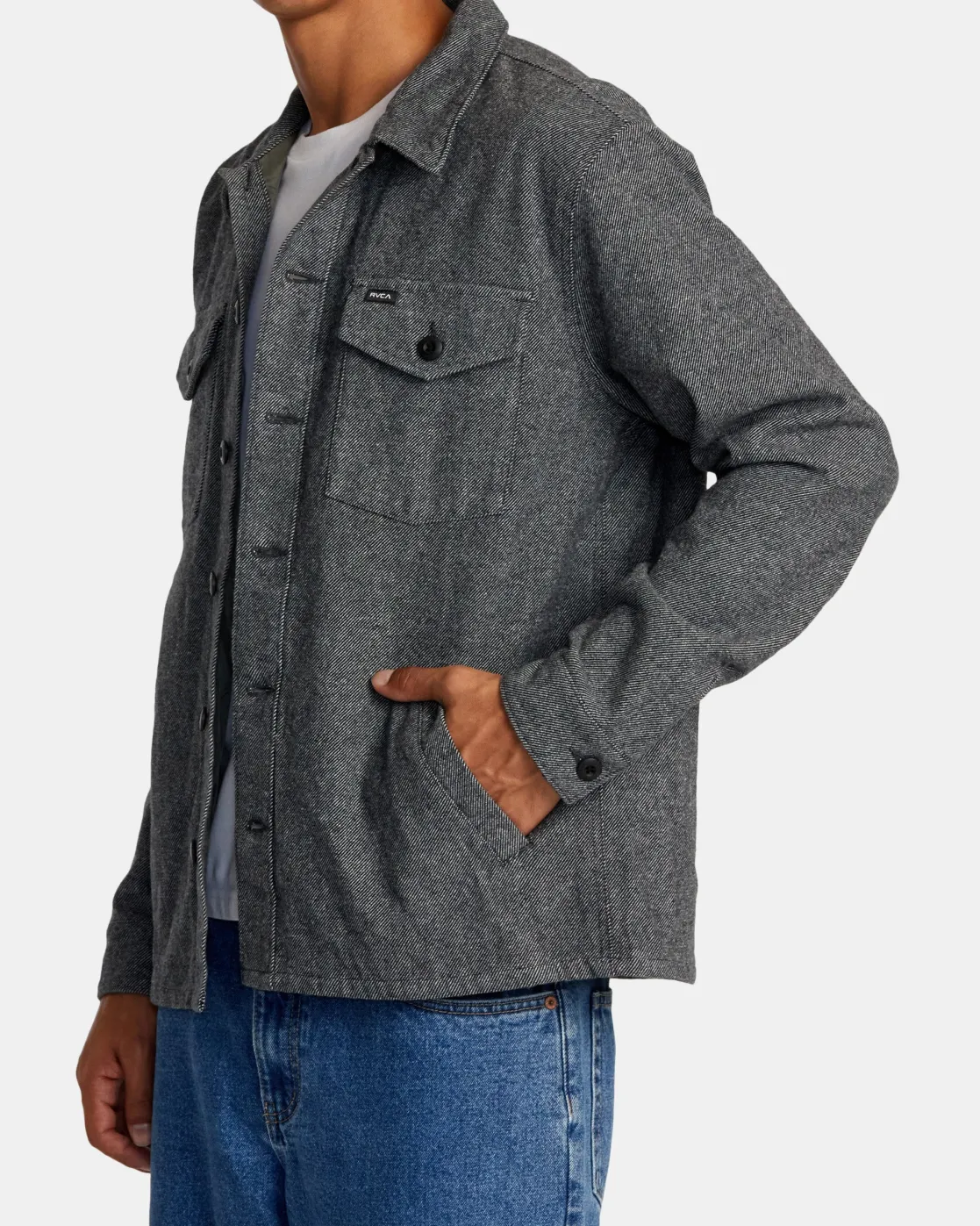 RVCA FLIGHT RISK SHIRT JACKET Smoke Heather Hot