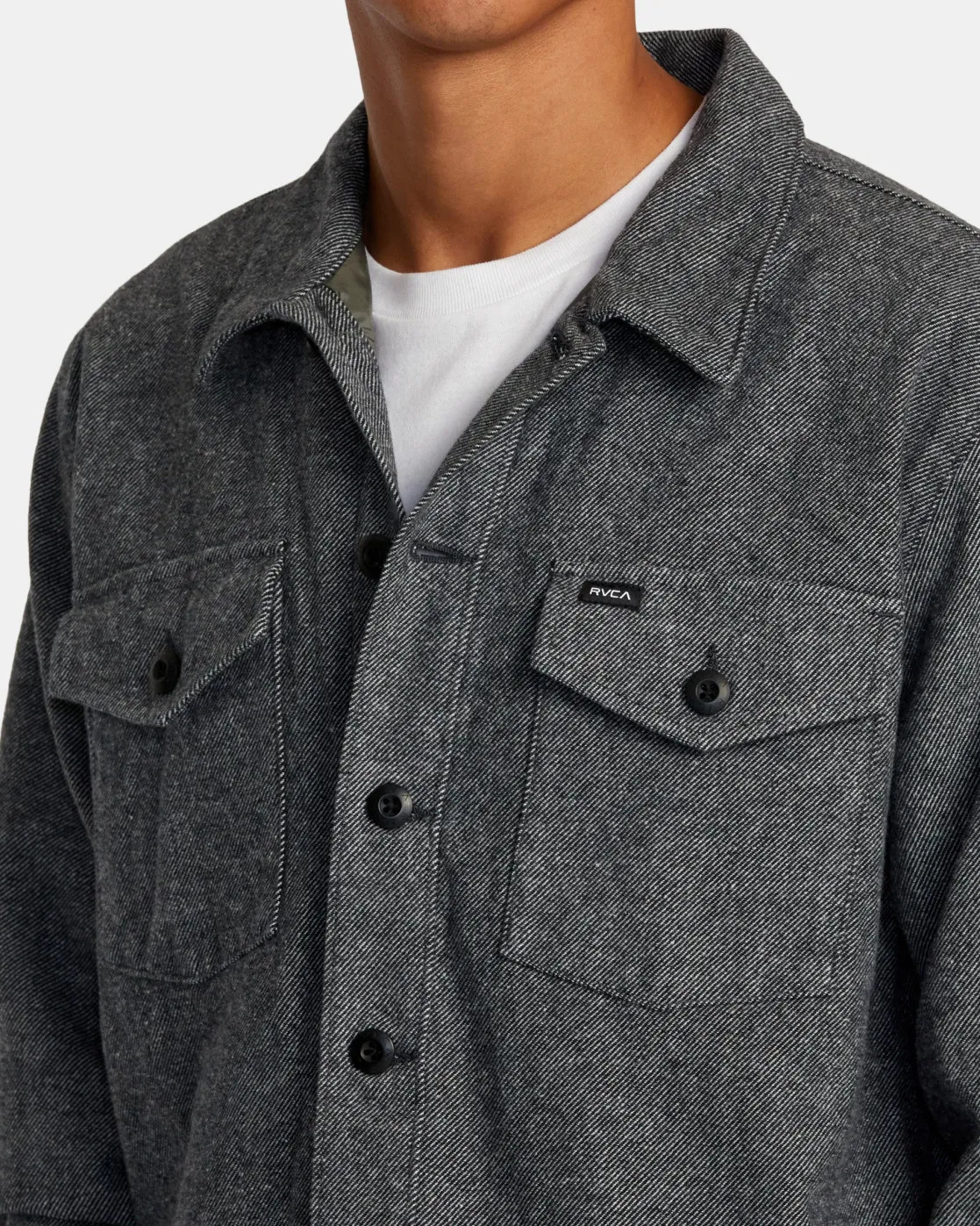 RVCA FLIGHT RISK SHIRT JACKET Smoke Heather Hot