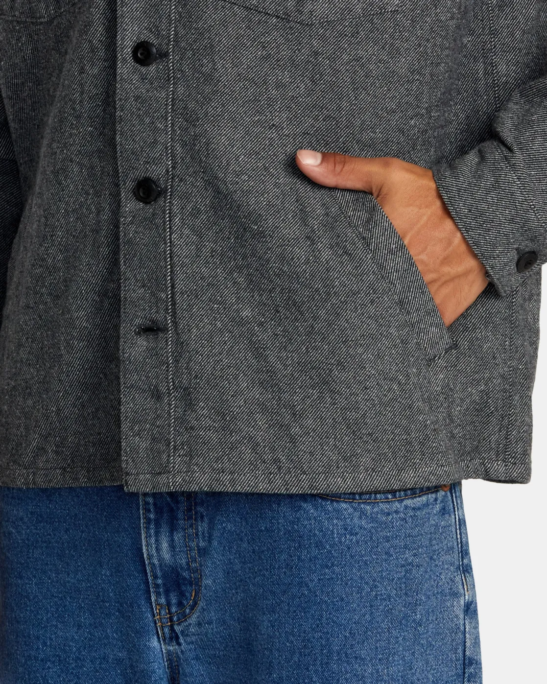 RVCA FLIGHT RISK SHIRT JACKET Smoke Heather Hot