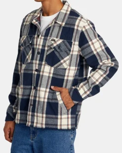 RVCA FLIGHT RISK SHIRT JACKET Moody Blue Hot