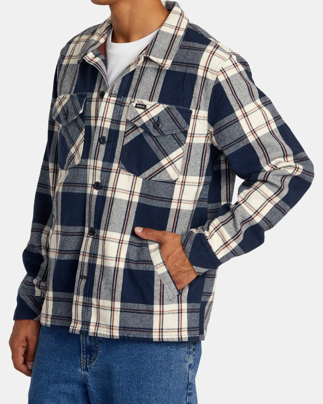 RVCA FLIGHT RISK SHIRT JACKET Moody Blue Hot